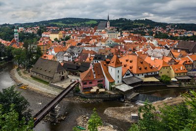 Cesky Krumlov, antigo burgo medieval, situado na atual República Tcheca